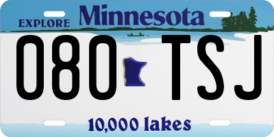 MN license plate 080TSJ