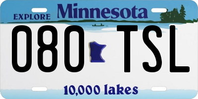 MN license plate 080TSL