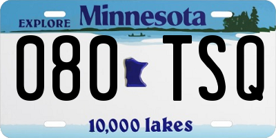 MN license plate 080TSQ