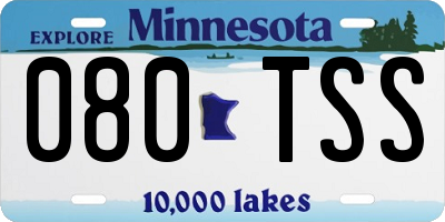 MN license plate 080TSS
