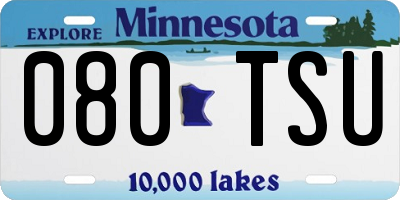 MN license plate 080TSU