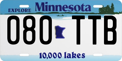 MN license plate 080TTB