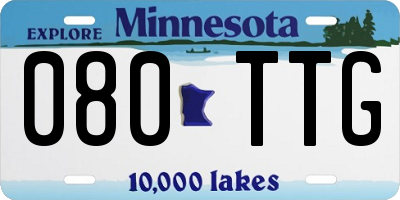 MN license plate 080TTG