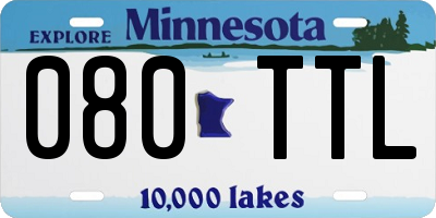 MN license plate 080TTL