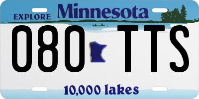 MN license plate 080TTS