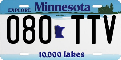 MN license plate 080TTV