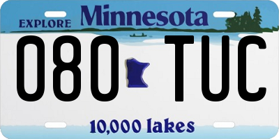 MN license plate 080TUC