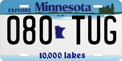 MN license plate 080TUG