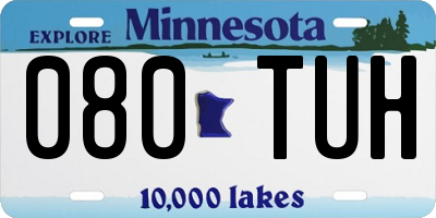 MN license plate 080TUH