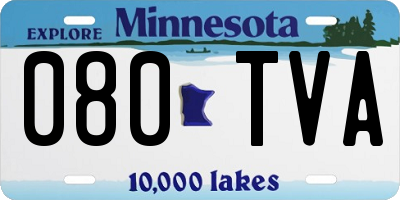 MN license plate 080TVA