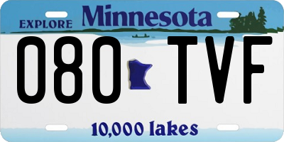 MN license plate 080TVF