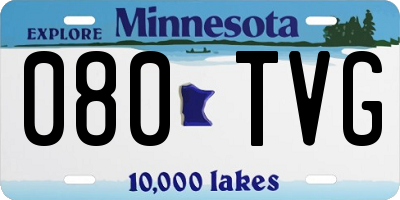 MN license plate 080TVG