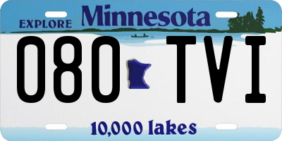 MN license plate 080TVI