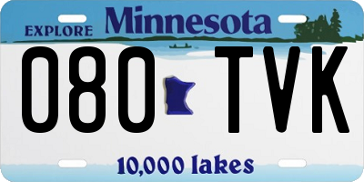 MN license plate 080TVK