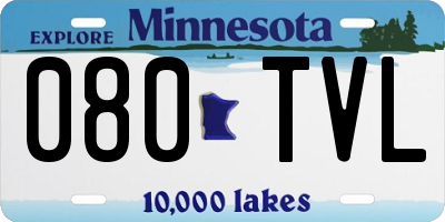 MN license plate 080TVL