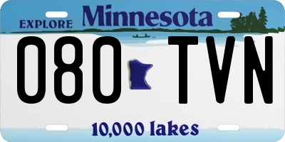 MN license plate 080TVN