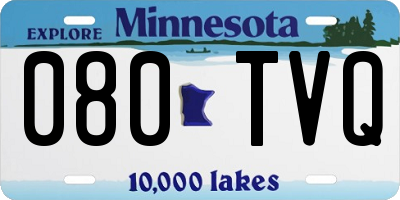 MN license plate 080TVQ