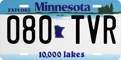 MN license plate 080TVR