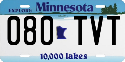 MN license plate 080TVT