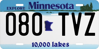MN license plate 080TVZ