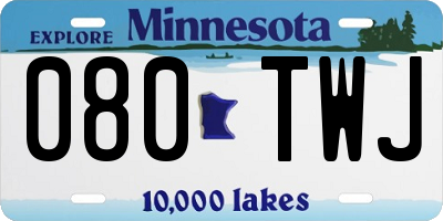 MN license plate 080TWJ