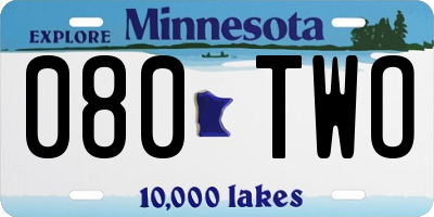MN license plate 080TWO