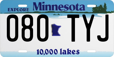 MN license plate 080TYJ