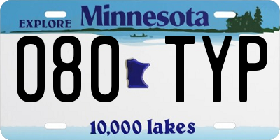 MN license plate 080TYP