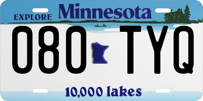 MN license plate 080TYQ
