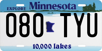 MN license plate 080TYU