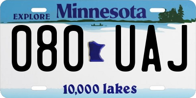 MN license plate 080UAJ