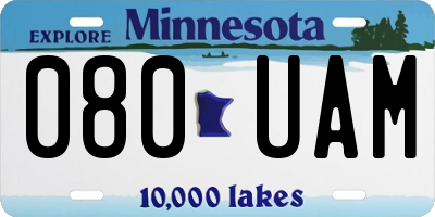 MN license plate 080UAM