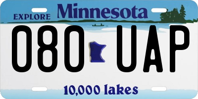 MN license plate 080UAP