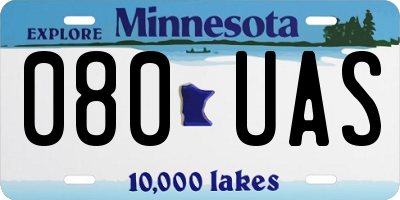 MN license plate 080UAS