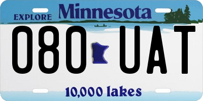 MN license plate 080UAT