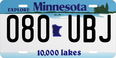 MN license plate 080UBJ