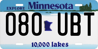 MN license plate 080UBT