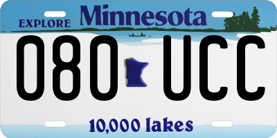 MN license plate 080UCC
