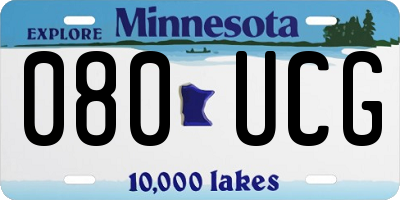 MN license plate 080UCG