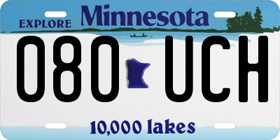 MN license plate 080UCH