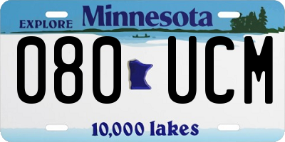 MN license plate 080UCM