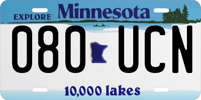 MN license plate 080UCN