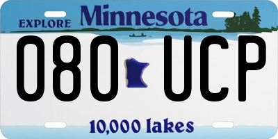 MN license plate 080UCP