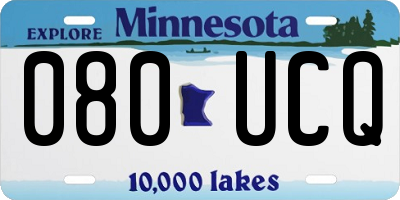 MN license plate 080UCQ