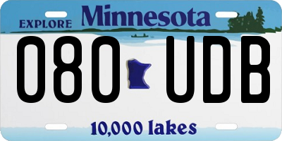 MN license plate 080UDB