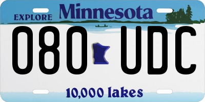 MN license plate 080UDC