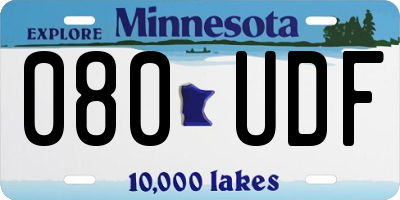 MN license plate 080UDF