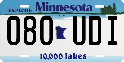 MN license plate 080UDI