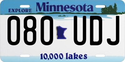 MN license plate 080UDJ