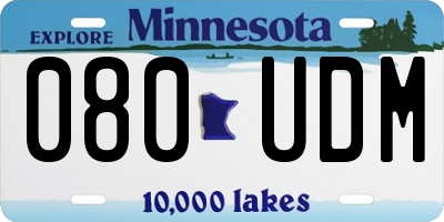 MN license plate 080UDM